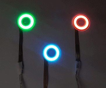2cm EL Hoop for Detroit:Become Human in blue, green and red