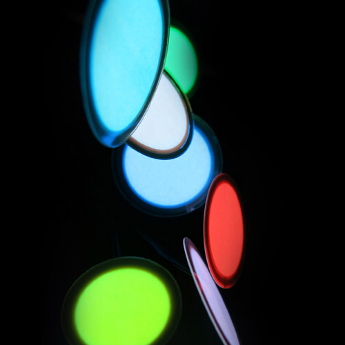 3cm glowing button