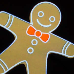 glowing gingerbread man