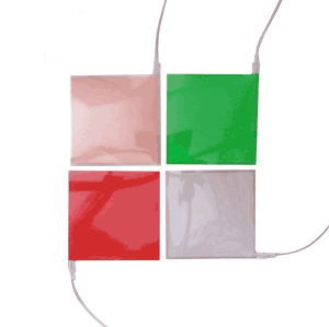 Gif showing the 10x10cm panel lit and unlit