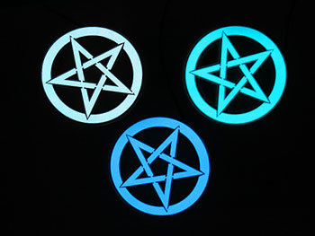 10cm EL glowing panel in the shape of a pentagram
