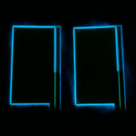 Back of Lit Blue 3 x 5cm EL Panel