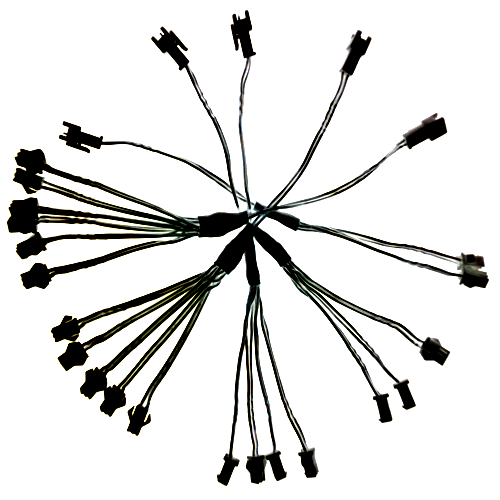 electroluminescent accessories from battery packs to splitters